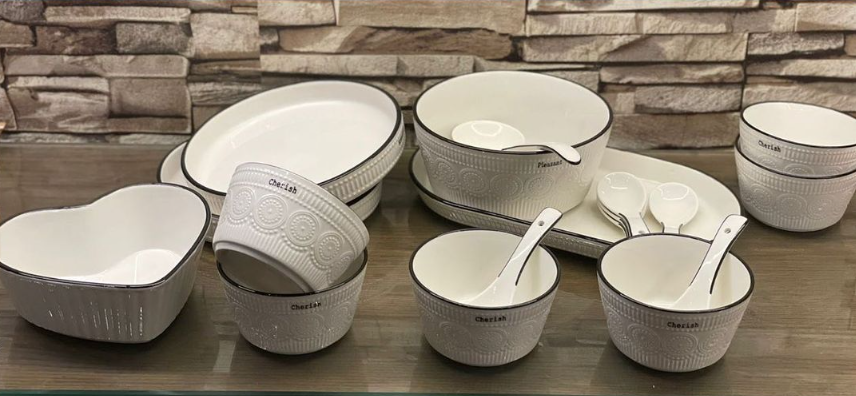 Cheerish Porcelain Elegant 18Pcs Soup Set Multipurpose