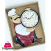 Chef Decorative Wall Mounted Clock For Kitchen Dinning Hall Restaurant Cafe