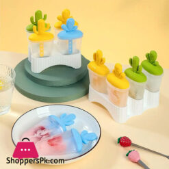 DIY Ice Cream Popsicle Mold Homemade Ice Box with Plastic Stick Ice Cube Tray Kitchen Gadgets