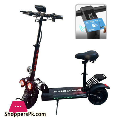 E-Scooter with Digital Meter with Quick Card Start Electric Scooter with Dual Shock Absorbers 48v 18Ah