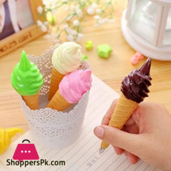 Funny Ice Cream Design Ballpoint Pen Magnetic Memo Holder With Pen