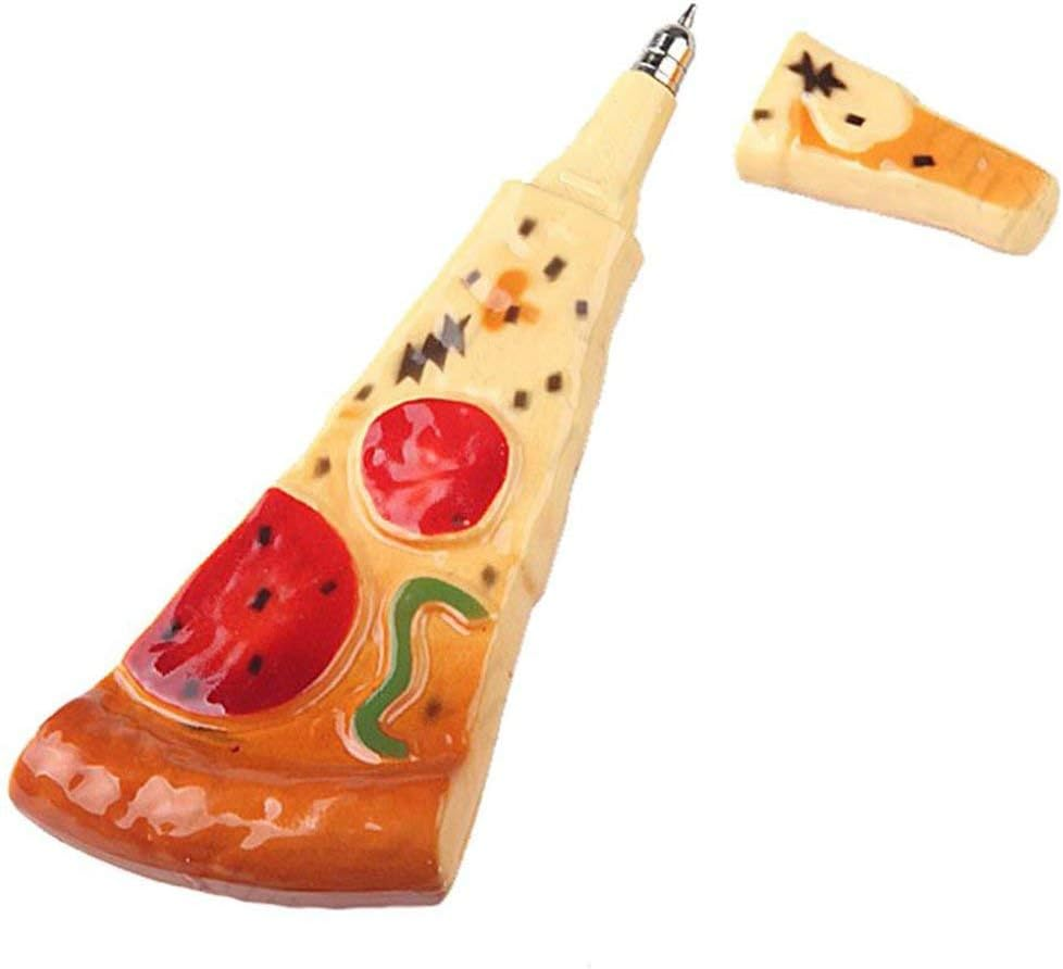 Funny Pizza Magnetic Memo Holder With Pen