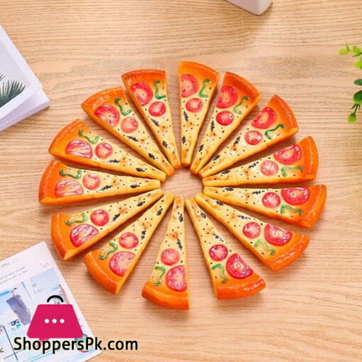 Funny Pizza Magnetic Memo Holder with Pen