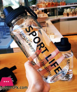Glass Water Bottle Creative Drinking Bottles for Camping Hiking Sports Water Bottle Portable Sports Cup Drinkware 1000ml