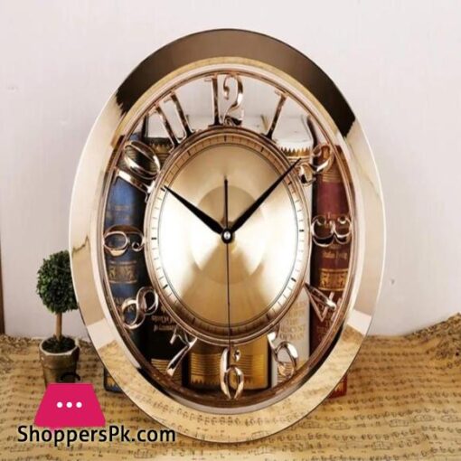 imported golden new design drassperent wall hanging clock delicate design best quality product plastic metarial