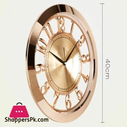 imported golden new design drassperent wall hanging clock delicate design best quality product plastic metarial