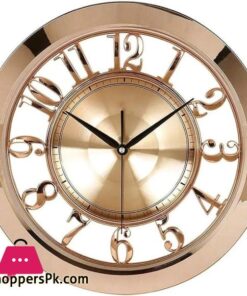 imported golden new design drassperent wall hanging clock delicate design best quality product plastic metarial