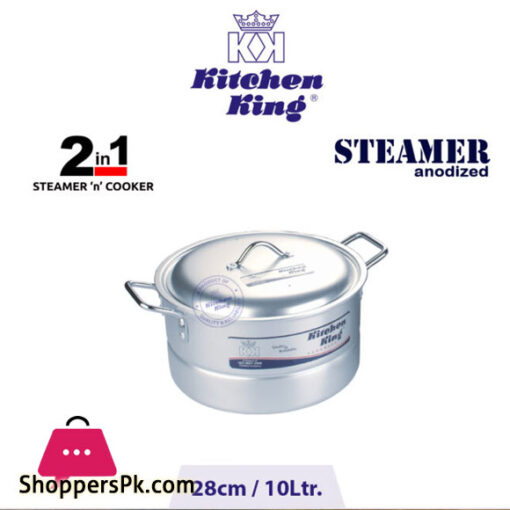Kitchen King 2 in 1 Steamer ‘n’ Cooker 28cm