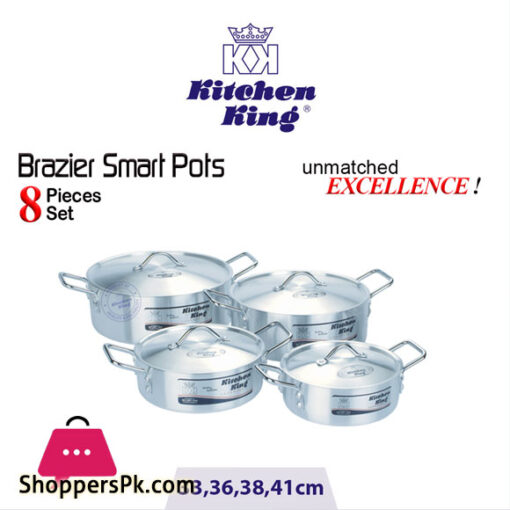 Kitchen King Brazier Smart Pot Set 8-Pcs