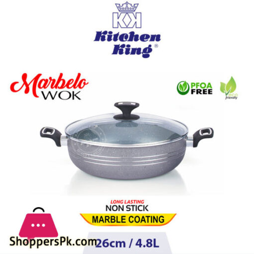 Kitchen King Marbelo Wok Glass Lid – 26cm