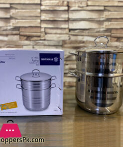 Korkmaz Astra Stainless Steel Steamer Cooking Pot Double Boiler with Stainless Steel Lid, 4 Liter A-1902