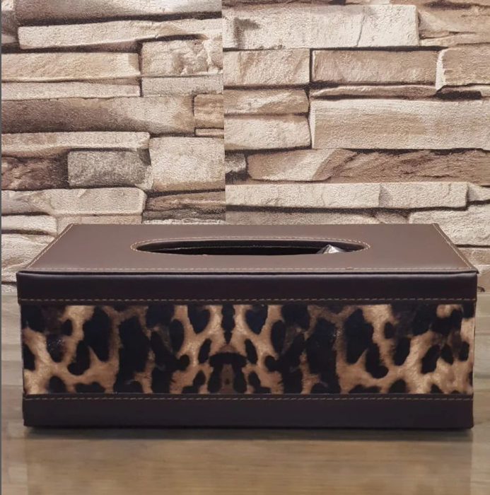 Leather Tissue Box Tiger Print 4 Leather Tissue Box Tiger Print