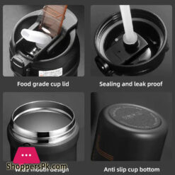Loft Free Stainless Steel Vacuum Ceramic Double Drinking Cup 600Ml