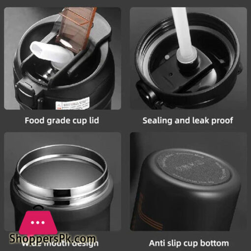 LOFT Free Stainless Steel Vacuum Ceramic Double Drinking Cup 600ml