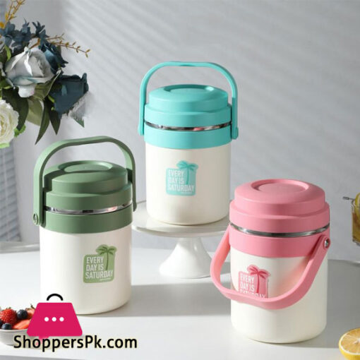 Lunch Box Suitable for School and Workplace Steel Interior with Three colors