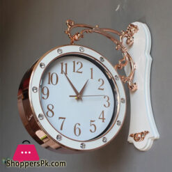 Modern Luxury Double Sided Clock Living Room Silent Double-Sided Clock Home Restaurant Wall Hanging Clock Decor Watch