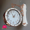 Modern Luxury Double Sided Clock Living Room Silent Double-Sided Clock Home Restaurant Wall Hanging Clock Decor Watch