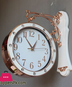 Modern Luxury Double Sided Clock Living Room Silent Double-Sided Clock Home Restaurant Wall Hanging Clock Decor Watch