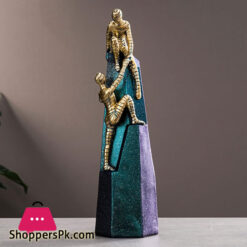 Modern People Sculpture Creative Resin Figures Statue Handicraft Ornament for Home Living Room Porch Wine Cabinet Office Desktop Decoration