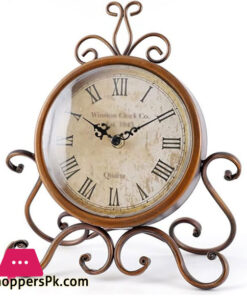 Retro Clock Mute Desk Clock Home Living Room Bedroom Decoration Desk Clock Desktop Ornaments Small Desk Clock 11.02 Inches Table Clock 11 Retro Clock Mute Desk Clock Home Living Room Bedroom Decoration Desk Clock Desktop Ornaments Small Desk Clock 11.02 Inches Table Clock - Image 2