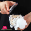 Sheep Shaped Plastic Cotton Swab Toothpick Storage Case Organizer Home Table Decor Storage Box