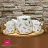 Subaishi Elegant Tea Set With Tray Ceramic