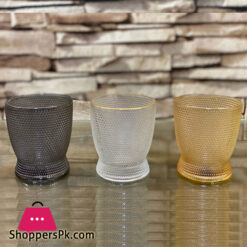Textured Glasses Golden Smoke Set Of 6 Golden Line