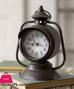 Train Lantern Clock Vantage Style Metal Clock