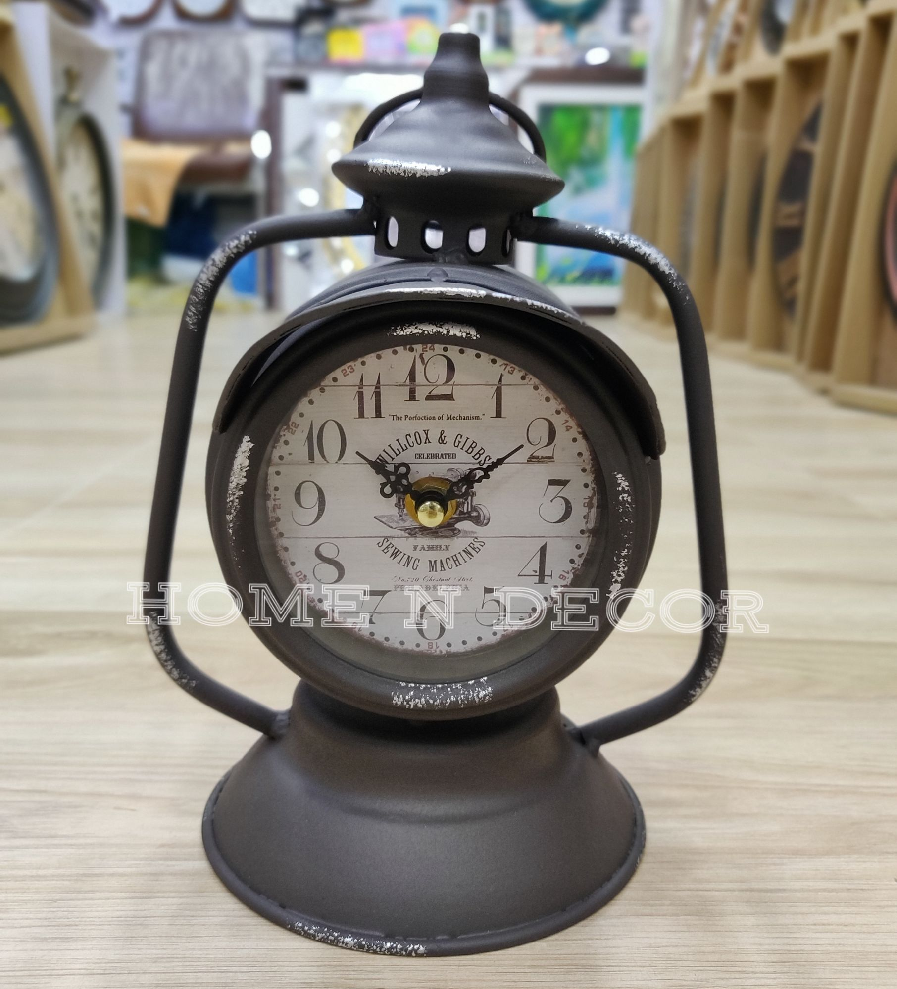 Train Lantern Clock Vantage Style Metal Clock