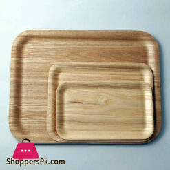 Unbreakable Bamboo Wood Serving Tray (Large) 46 X 35Cm