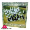 Vintage Glass Chess Set 32 ​​Frosted And Clear Pieces With Board And Glass Box
