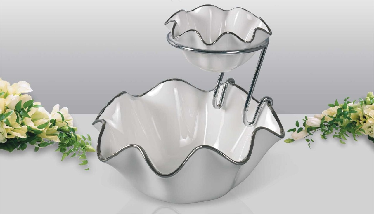 Vintage Lusterware Chip And Dip Bowls