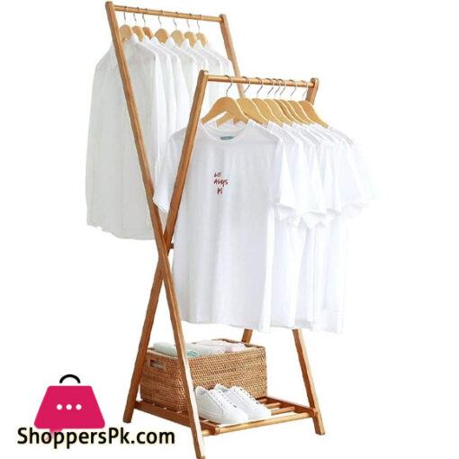Wooden Bedroom Modern Coat Rack Stand Coat Hanger Stand with Shoe Rack