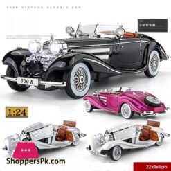 1:24 Mercedes-Benz 500K Classic Car Diecast Vintage Retro Classic Alloy Car Model 47 124 Diecast Vintage Retro Classic Alloy Car Model