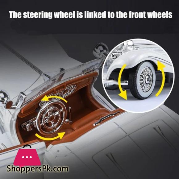 1:24 Mercedes-Benz 500K Classic Car Diecast Vintage Retro Classic Alloy Car Model 38 124 Diecast Vintage Retro Classic Alloy Car Model