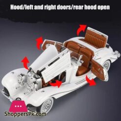 1:24 Mercedes-Benz 500K Classic Car Diecast Vintage Retro Classic Alloy Car Model 50 124 Diecast Vintage Retro Classic Alloy Car Model