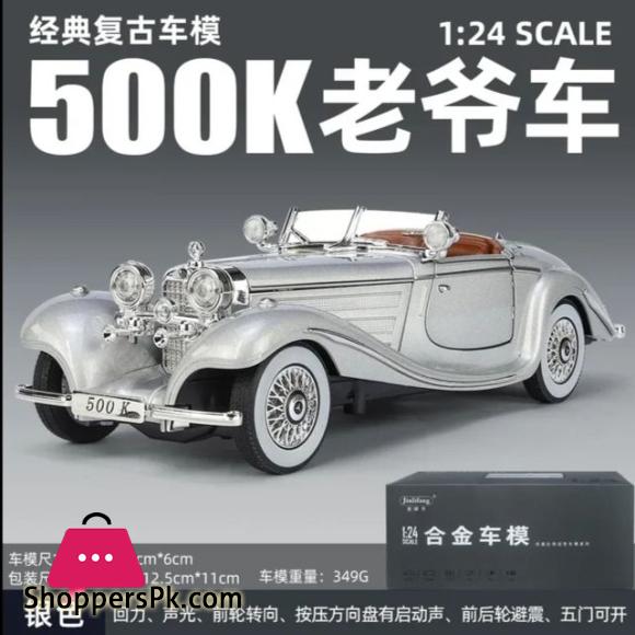 1:24 Mercedes-Benz 500K Classic Car Diecast Vintage Retro Classic Alloy Car Model 43 124 Diecast Vintage Retro Classic Alloy Car Model