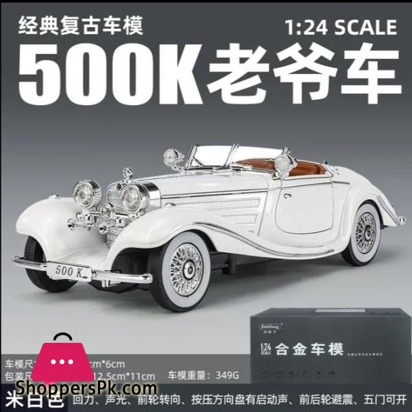 1:24 Mercedes-Benz 500K Classic Car Diecast Vintage Retro Classic Alloy Car Model 44 124 Diecast Vintage Retro Classic Alloy Car Model