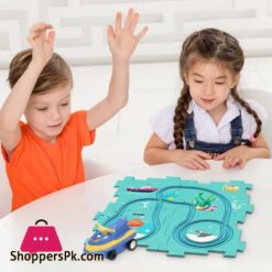 13 Pcs Diy Assembling Electric Race Track Car