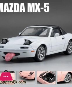 132 MX 5 Alloy Convertible Sports Car Model Diecast Metal Toy Racing Vehicle Car Model Sound and Light