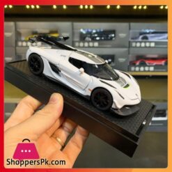 132 Scale Die Cast Toy Koenigsegg Jesko Supercar Alloy Car Model Sound And Light Pull Back
