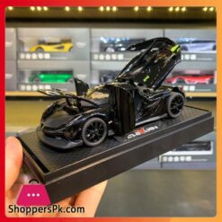 132 Scale Die Cast Toy Koenigsegg Jesko Supercar Alloy Car Model Sound And Light Pull Back