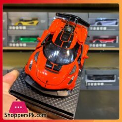132 Scale Die Cast Toy Koenigsegg Jesko Supercar Alloy Car Model Sound And Light Pull Back