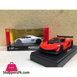 132 Scale Die Cast Toy Koenigsegg Jesko Supercar Alloy Car Model Sound And Light Pull Back