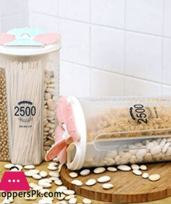 3 Compartment Food Grains Dry Fruit Storage Jar-2500 ml
