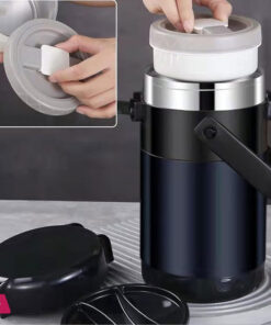 304 Stainless Steel Thermos Lunch Box Round Leak-Proof Multilayer Sealed Insulated Food Storage Container Work School Bento Box 2.6 Liter 18 304 Stainless Steel Thermos Lunch Box Round Leak-Proof Multilayer Sealed Insulated Food Storage Container Work School Bento Box 2.6 Liter - Image 8