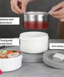 304 Stainless Steel Thermos Lunch Box Round Leak-Proof Multilayer Sealed Insulated Food Storage Container Work School Bento Box 2.6 Liter 16 304 Stainless Steel Thermos Lunch Box Round Leak-Proof Multilayer Sealed Insulated Food Storage Container Work School Bento Box 2.6 Liter - Image 6