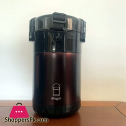 304 Stainless Steel Thermos Lunch Box Round Leak-Proof Multilayer Sealed Insulated Food Storage Container Work School Bento Box 2.3 Liter