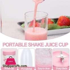 Bottle 420Ml Usb Rechargeable Juicer Blender 6 Blades Electric Blender Mini Portable Personal Size Juicer Cup Usb Rechargeable Mixer Food Grade Portable Fruit Juicer Machine Usb Rechargeable Juicer Blender 6 Blades Electric Blender Mi