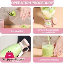 Bottle 420Ml Usb Rechargeable Juicer Blender 6 Blades Electric Blender Mini Portable Personal Size Juicer Cup Usb Rechargeable Mixer Food Grade Portable Fruit Juicer Machine Usb Rechargeable Juicer Blender 6 Blades Electric Blender Mi